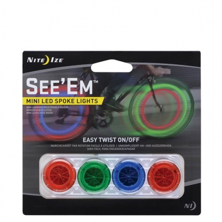 See'Em Mini Speichenlicht - 4er Pack - div Farben